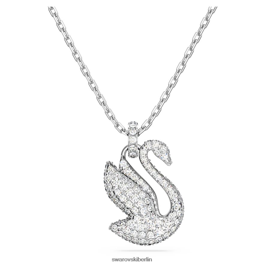 Swarovski ikonischer Schwanenanhänger Schwan, weiß, rhodiniert Schmuck HLT448233