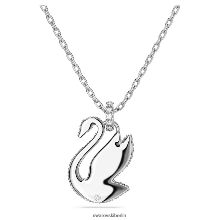 Swarovski ikonischer Schwanenanhänger Schwan, weiß, rhodiniert Schmuck HLT448233