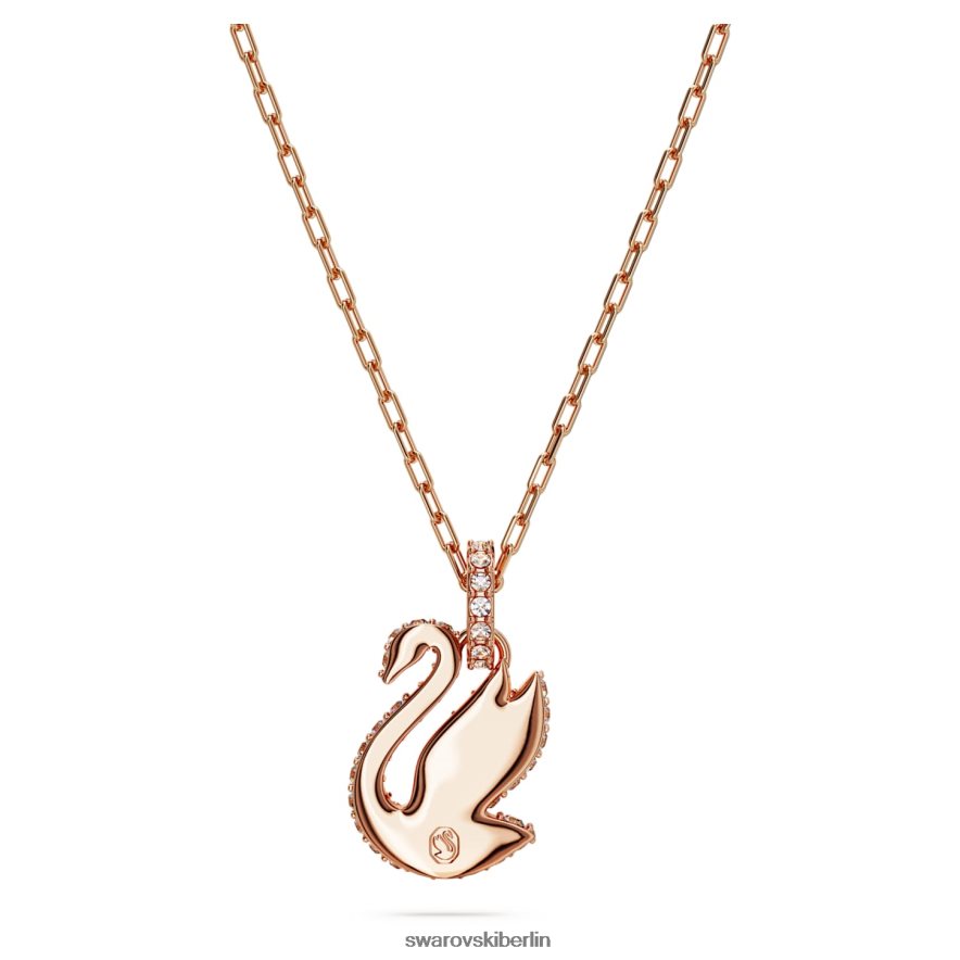 Swarovski ikonischer Schwanenanhänger Schwan, weiß, rosévergoldet Schmuck HLT448252