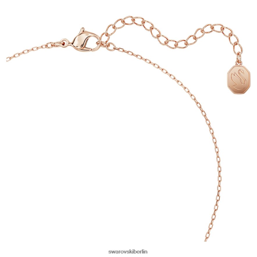 Swarovski schöner Anhänger Feder, weiß, rosévergoldet Schmuck HLT448280
