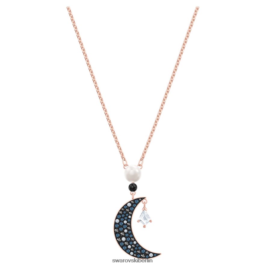 Swarovski symbolischer Anhänger Mond und Stern, mehrfarbig, rosévergoldet Schmuck HLT448186