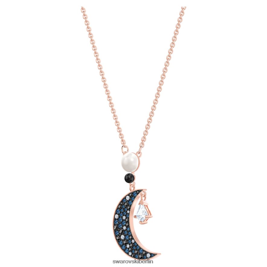 Swarovski symbolischer Anhänger Mond und Stern, mehrfarbig, rosévergoldet Schmuck HLT448186