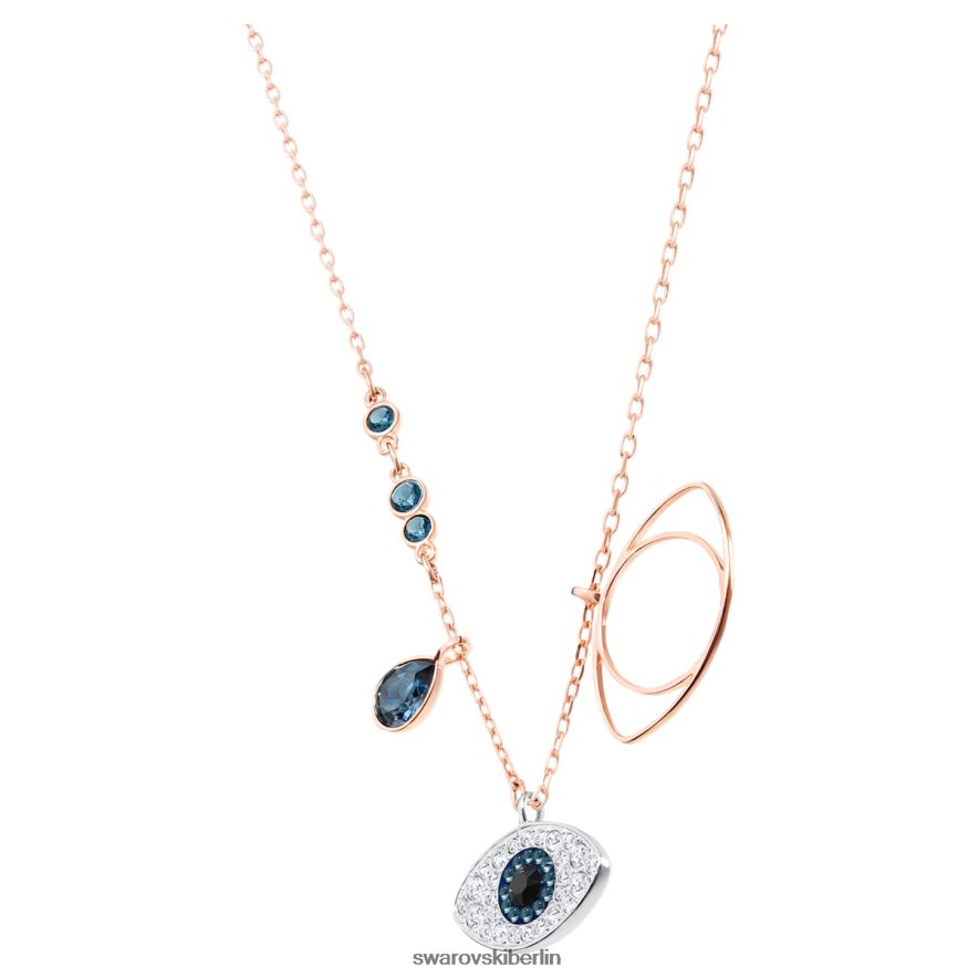 Swarovski symbolischer Anhänger böser Blick, blau, gemischte Metalloberfläche Schmuck HLT448166