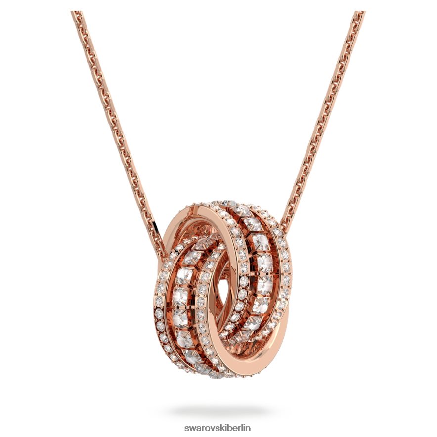 Swarovski weiterer Anhänger ineinander verschlungene Kreise, weiß, rosévergoldet Schmuck HLT448197