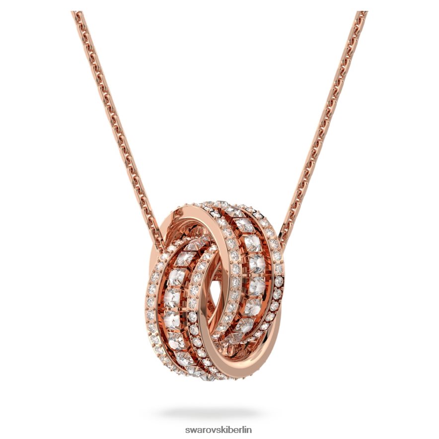Swarovski weiterer Anhänger ineinander verschlungene Kreise, weiß, rosévergoldet Schmuck HLT448197