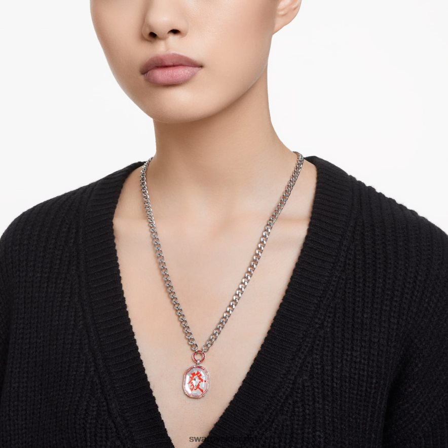 Swarovski Alea-Halskette rot, rhodiniert Schmuck HLT448128