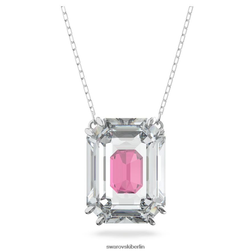 Swarovski Chroma-Halskette Achteckschliff, rosa, rhodiniert Schmuck HLT448116