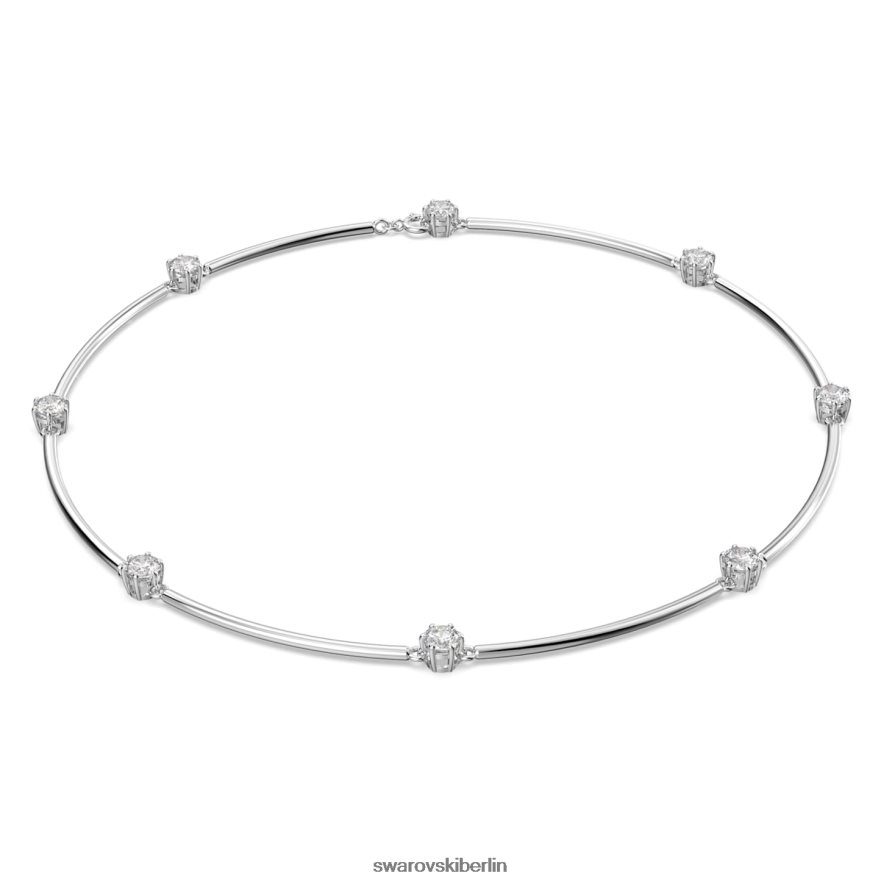 Swarovski Constella-Halskette Rundschliff, weiß, rhodiniert Schmuck HLT44858