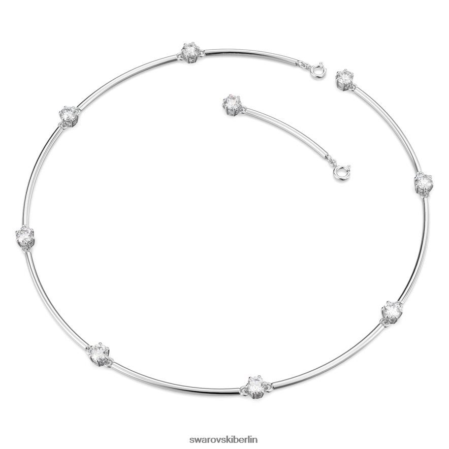 Swarovski Constella-Halskette Rundschliff, weiß, rhodiniert Schmuck HLT44858