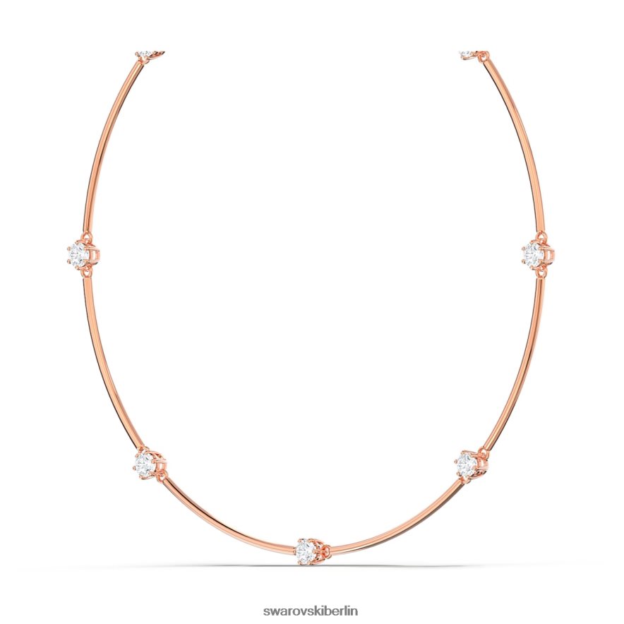 Swarovski Constella-Halskette Rundschliff, weiß, rosévergoldet Schmuck HLT44855