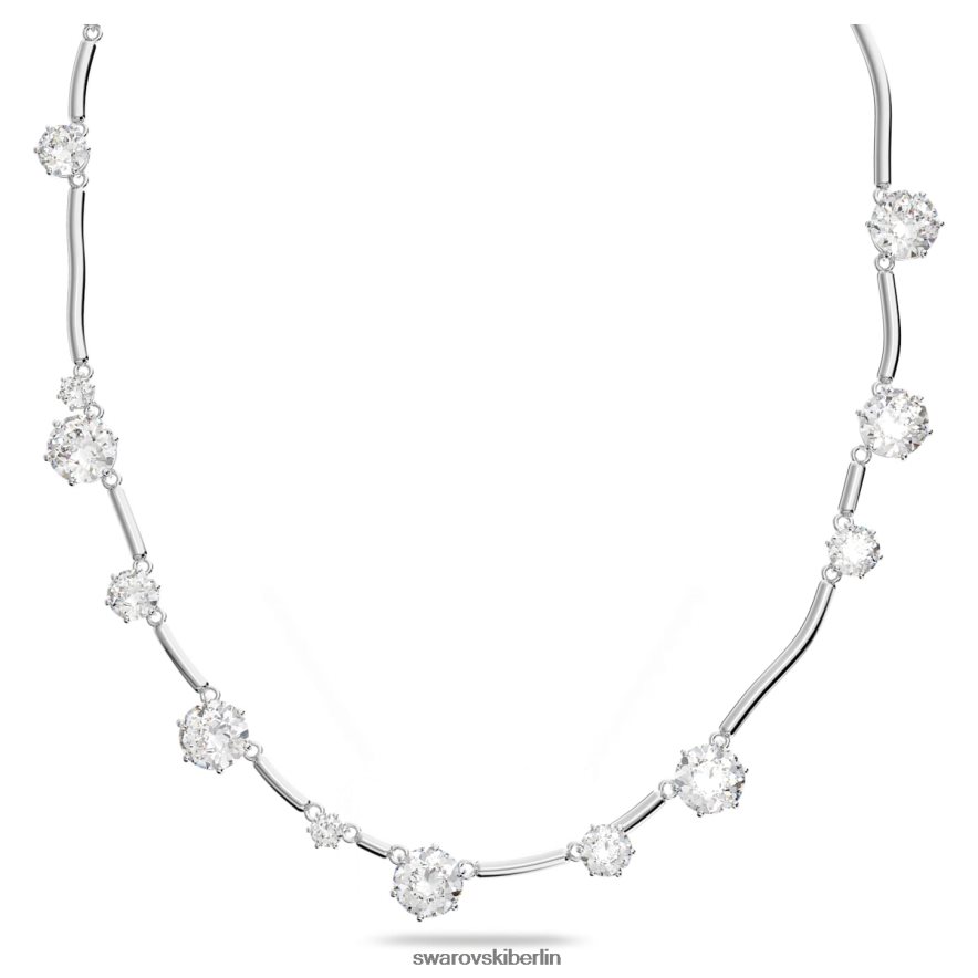 Swarovski Constella-Halskette gemischte Rundschliffe, weiß, rhodiniert Schmuck HLT44877