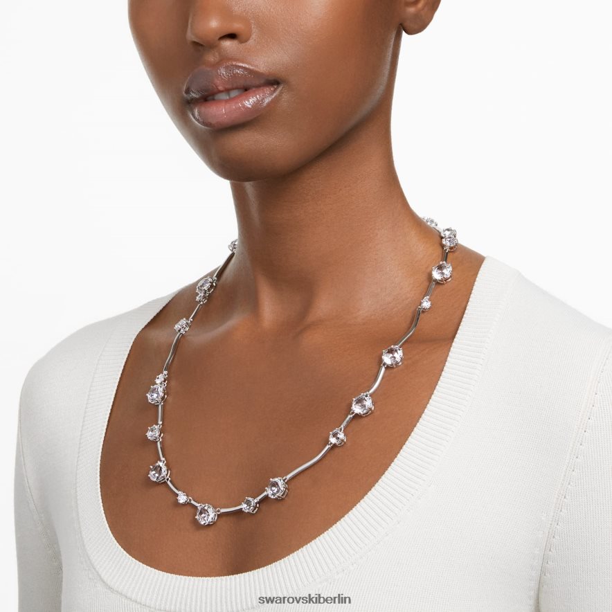 Swarovski Constella-Halskette gemischte Rundschliffe, weiß, rhodiniert Schmuck HLT44877