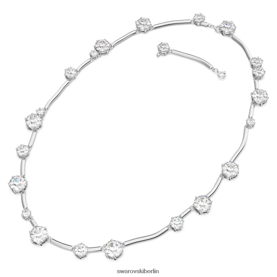 Swarovski Constella-Halskette gemischte Rundschliffe, weiß, rhodiniert Schmuck HLT44877
