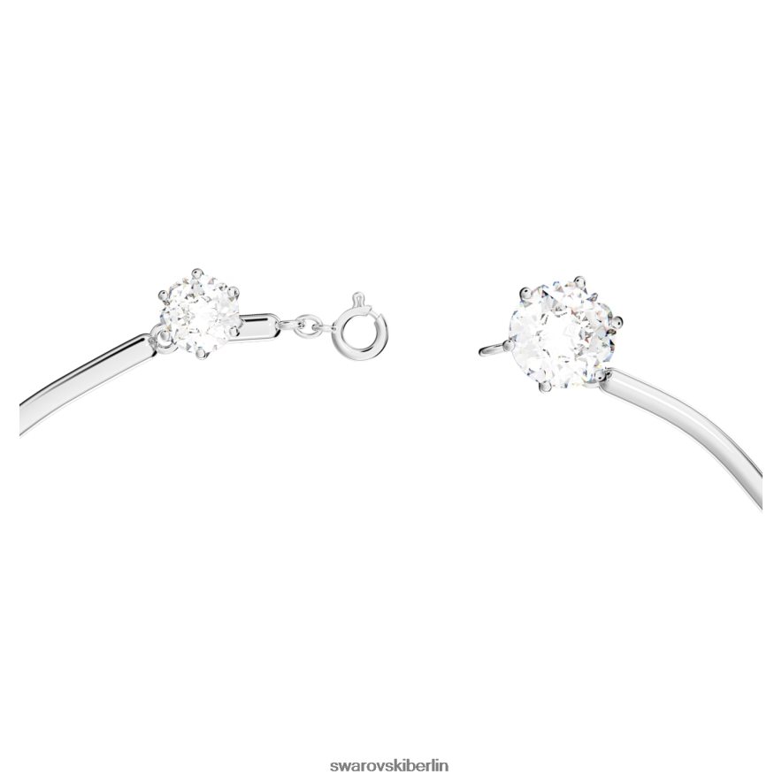 Swarovski Constella-Halskette gemischte Rundschliffe, weiß, rhodiniert Schmuck HLT44877