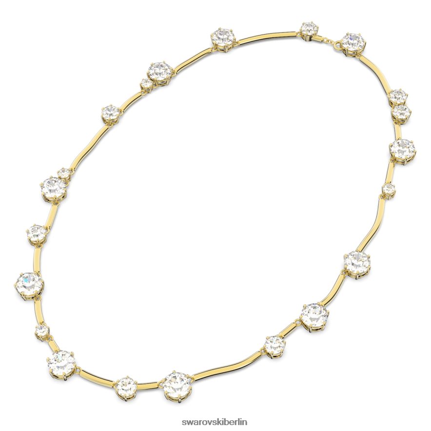 Swarovski Constella-Halskette gemischte Rundschliffe, weiß, vergoldet Schmuck HLT44899