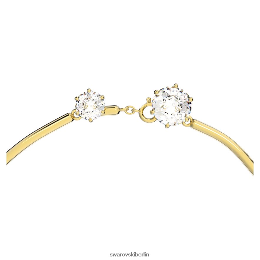 Swarovski Constella-Halskette gemischte Rundschliffe, weiß, vergoldet Schmuck HLT44899