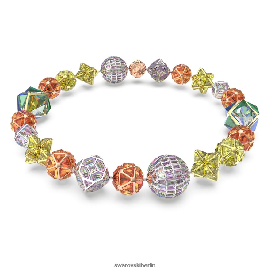 Swarovski Curiosa-Halskette Magnetverschluss, mehrfarbig, gemischte Metalloberfläche Schmuck HLT448101