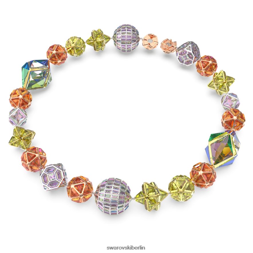 Swarovski Curiosa-Halskette Magnetverschluss, mehrfarbig, gemischte Metalloberfläche Schmuck HLT448101