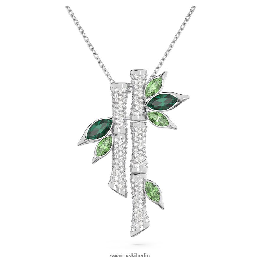 Swarovski Dellium-Halskette Bambus, grün, rhodiniert Schmuck HLT448139