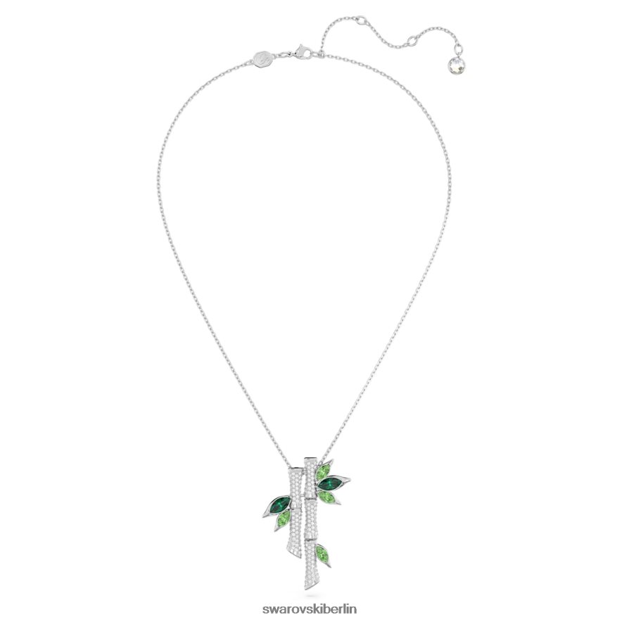 Swarovski Dellium-Halskette Bambus, grün, rhodiniert Schmuck HLT448139