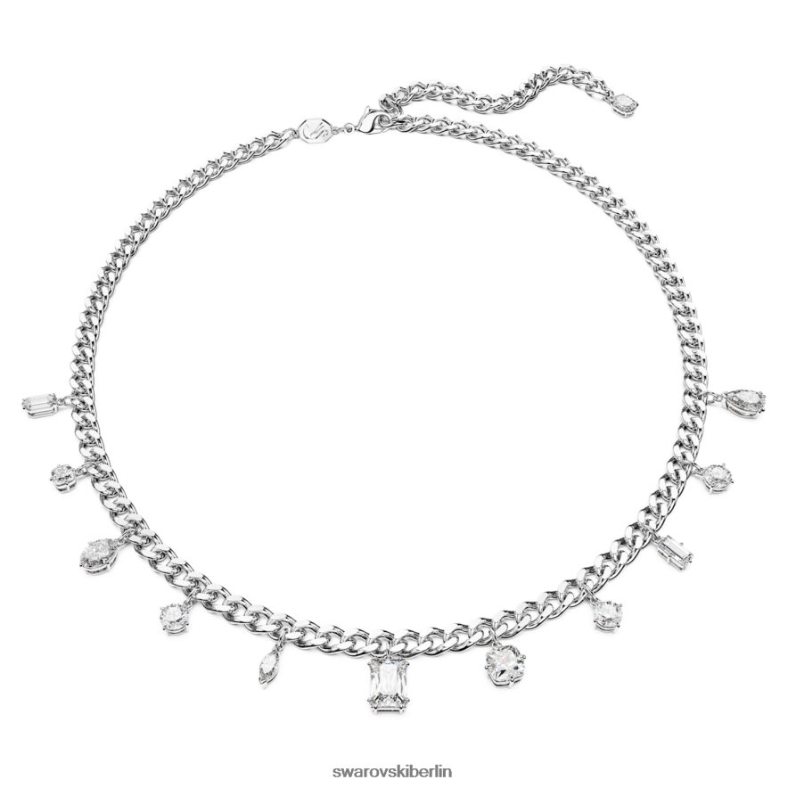Swarovski Dextera-Halskette Mischschliffe, weiß, rhodiniert Schmuck HLT448107