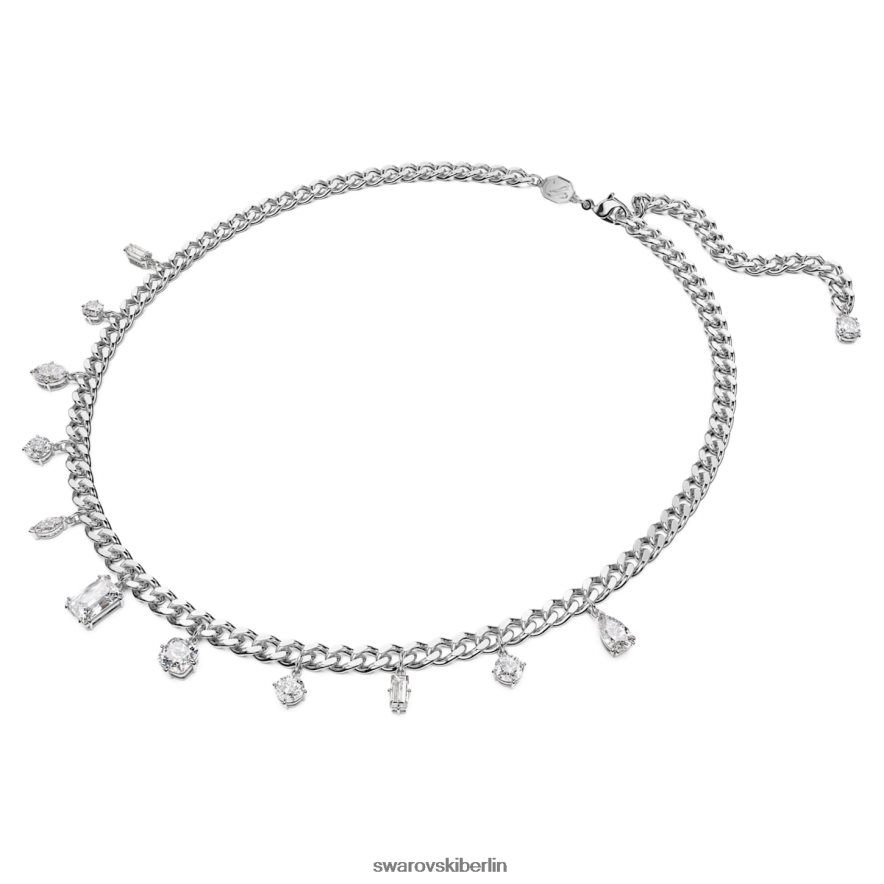 Swarovski Dextera-Halskette Mischschliffe, weiß, rhodiniert Schmuck HLT448107