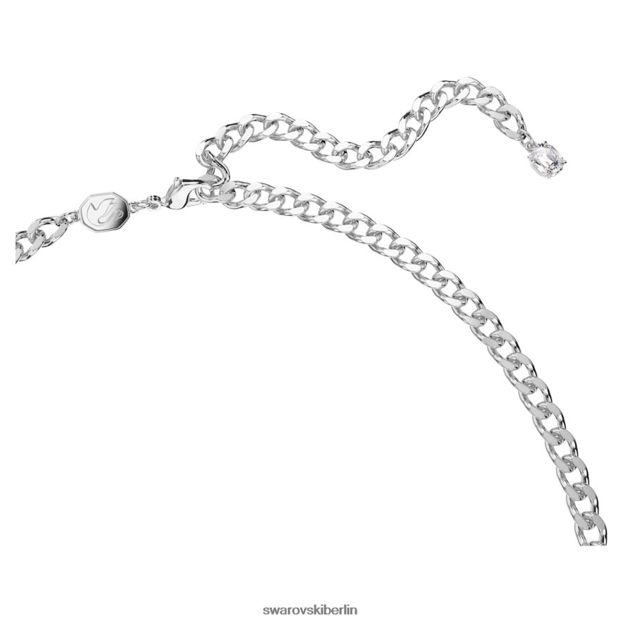Swarovski Dextera-Halskette Mischschliffe, weiß, rhodiniert Schmuck HLT448107