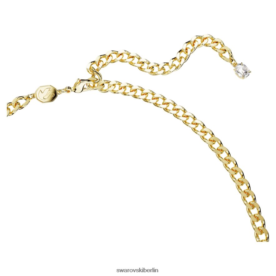 Swarovski Dextera-Halskette Mischschliffe, weiß, vergoldet Schmuck HLT448110