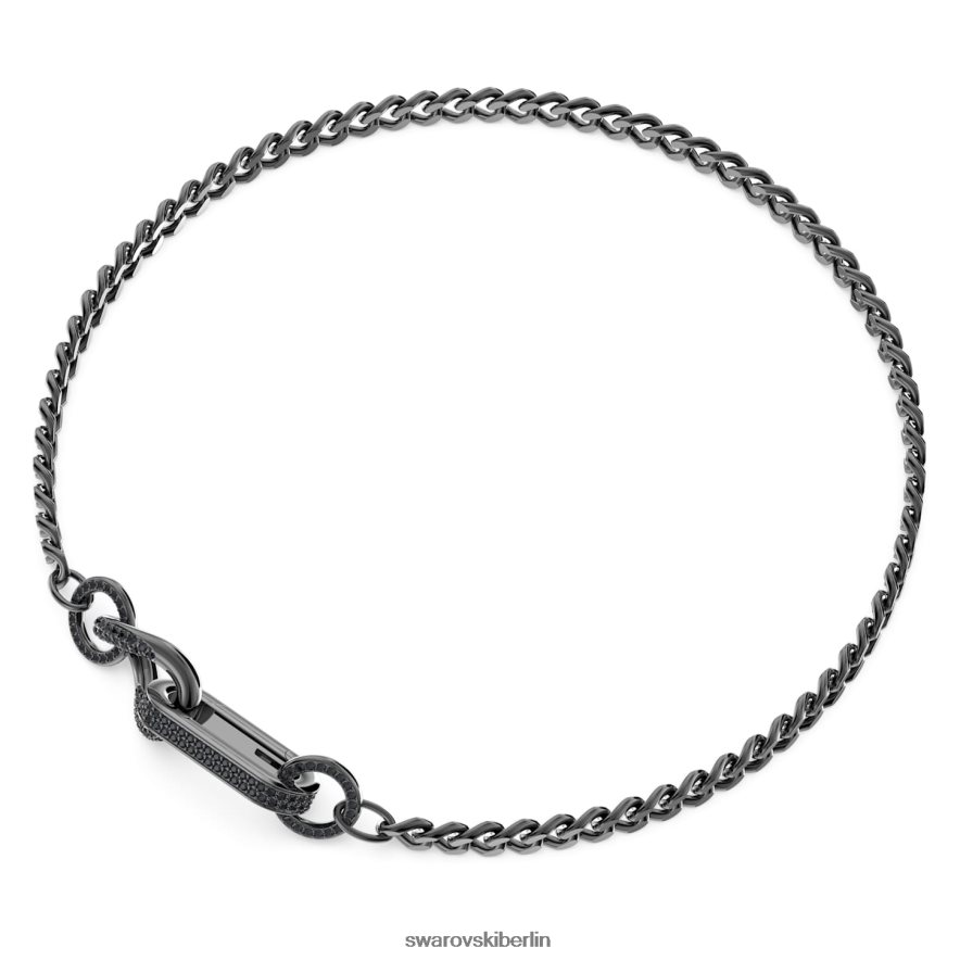 Swarovski Dextera-Halskette Pavé, gemischte Glieder, schwarz, rutheniumplattiert Schmuck HLT44849