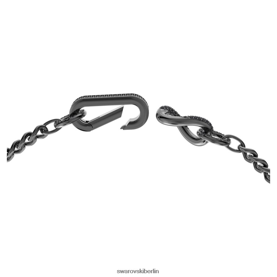 Swarovski Dextera-Halskette Pavé, gemischte Glieder, schwarz, rutheniumplattiert Schmuck HLT44849