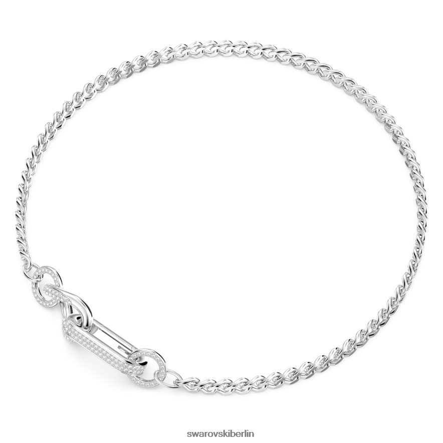 Swarovski Dextera-Halskette Pavé, gemischte Glieder, weiß, rhodiniert Schmuck HLT44833