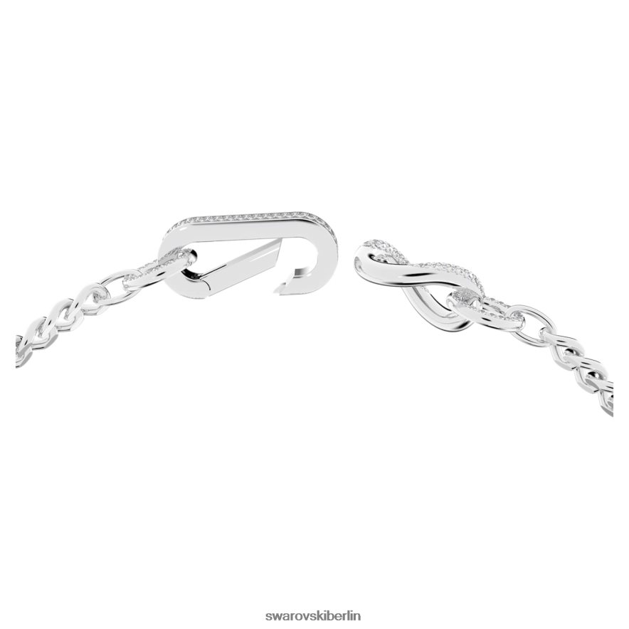 Swarovski Dextera-Halskette Pavé, gemischte Glieder, weiß, rhodiniert Schmuck HLT44833