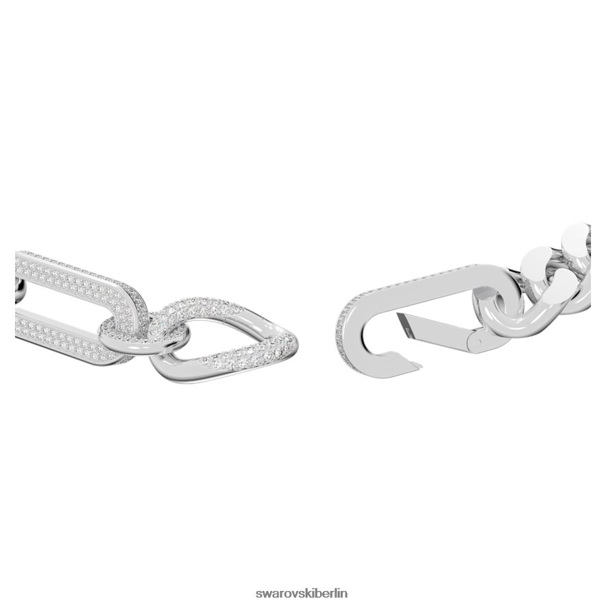 Swarovski Dextera-Halskette Statement, gemischte Glieder, weiß, rhodiniert Schmuck HLT44837