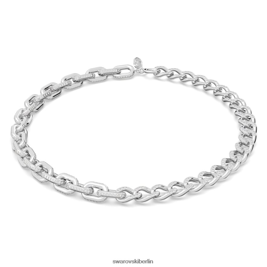 Swarovski Dextera-Halskette gemischte Glieder, weiß, rhodiniert Schmuck HLT44864