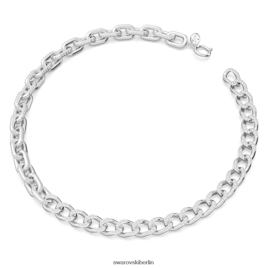 Swarovski Dextera-Halskette gemischte Glieder, weiß, rhodiniert Schmuck HLT44864