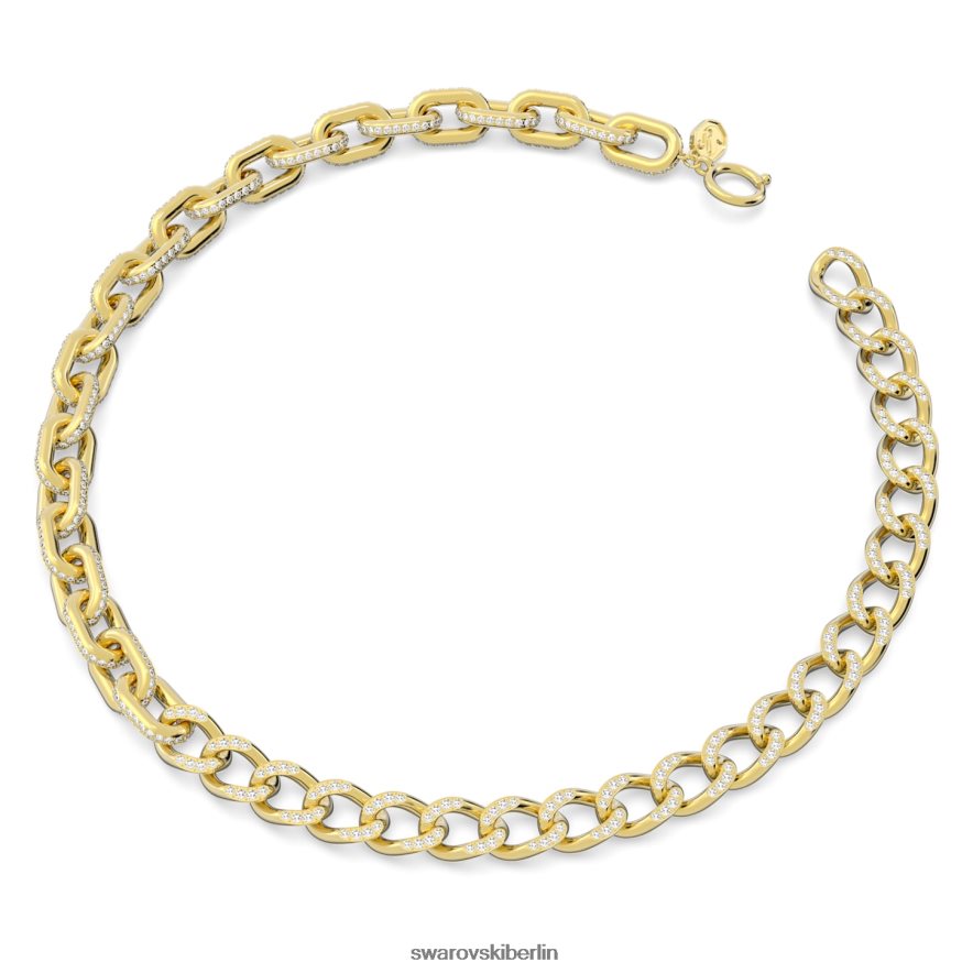 Swarovski Dextera-Halskette gemischte Glieder, weiß, vergoldet Schmuck HLT44868
