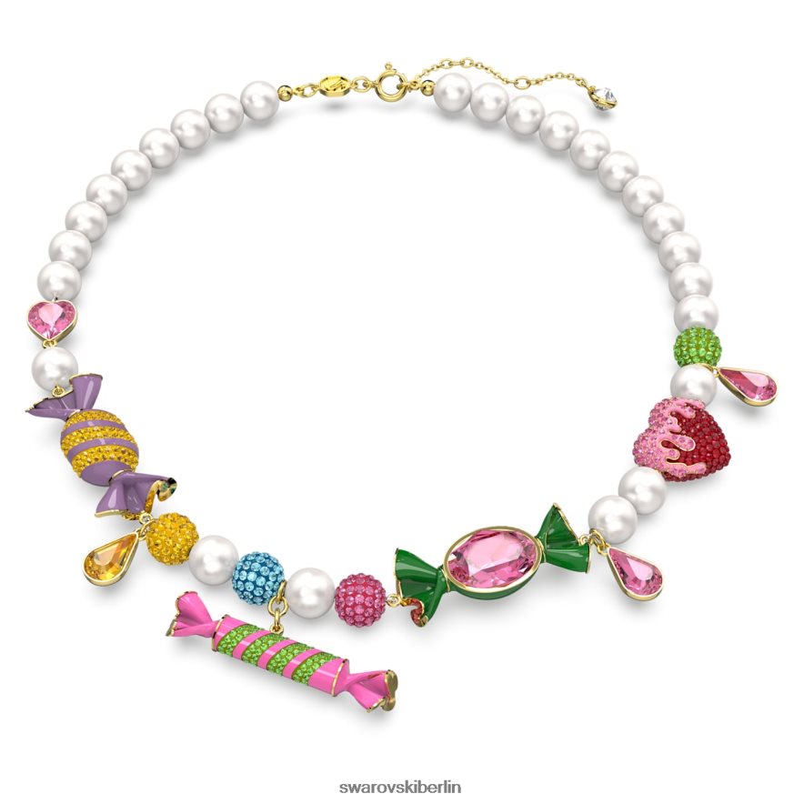 Swarovski Dulcis-Halskette Bonbon, mehrfarbig, vergoldet Schmuck HLT448146