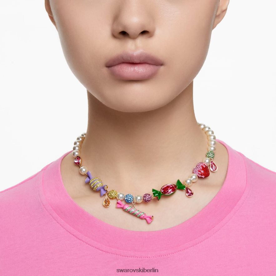 Swarovski Dulcis-Halskette Bonbon, mehrfarbig, vergoldet Schmuck HLT448146