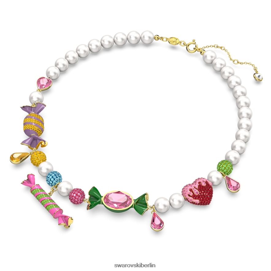 Swarovski Dulcis-Halskette Bonbon, mehrfarbig, vergoldet Schmuck HLT448146