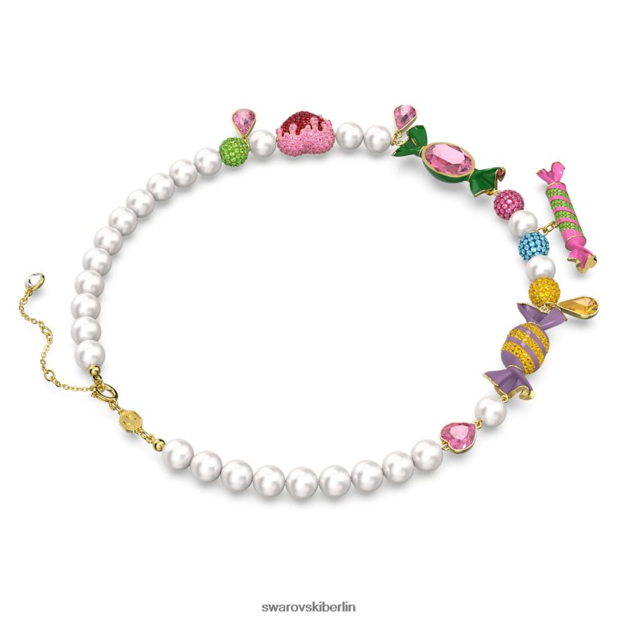 Swarovski Dulcis-Halskette Bonbon, mehrfarbig, vergoldet Schmuck HLT448146