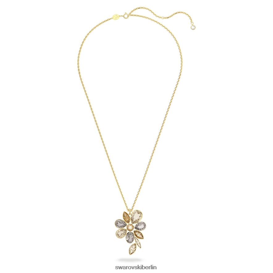 Swarovski Eleganz von Afrika Halskette Blume, mehrfarbig, vergoldet Schmuck HLT448126