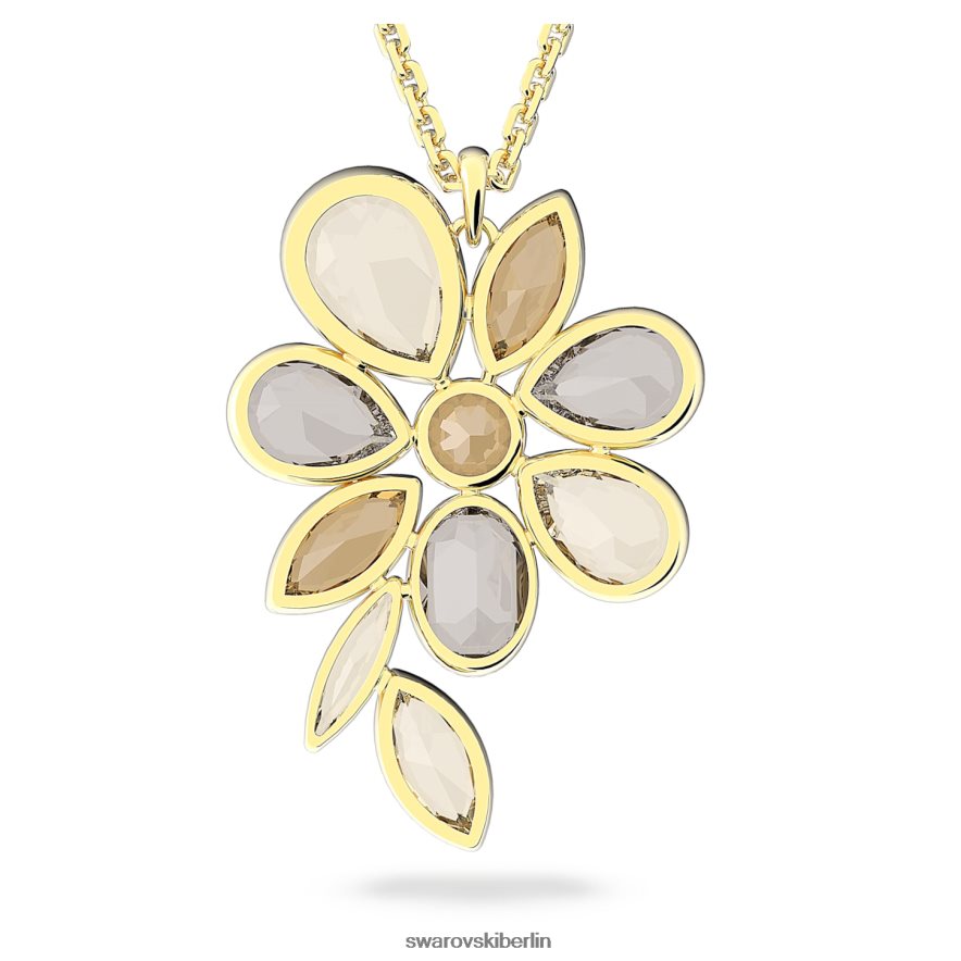 Swarovski Eleganz von Afrika Halskette Blume, mehrfarbig, vergoldet Schmuck HLT448126