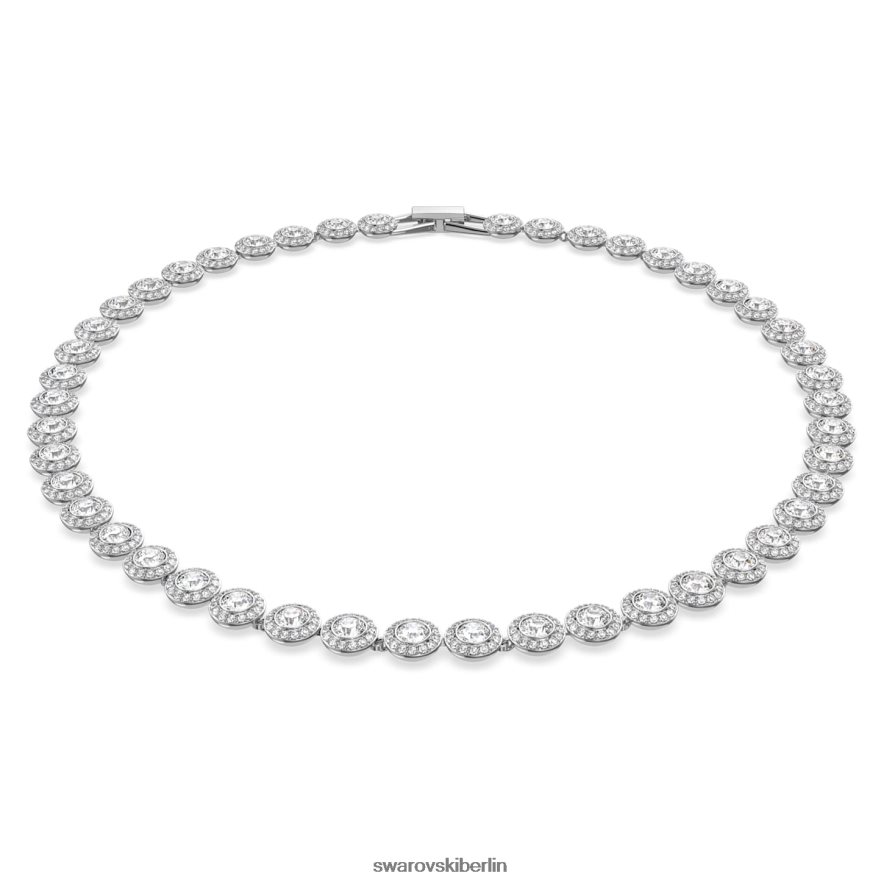 Swarovski Engelskette Rundschliff, weiß, rhodiniert Schmuck HLT4485