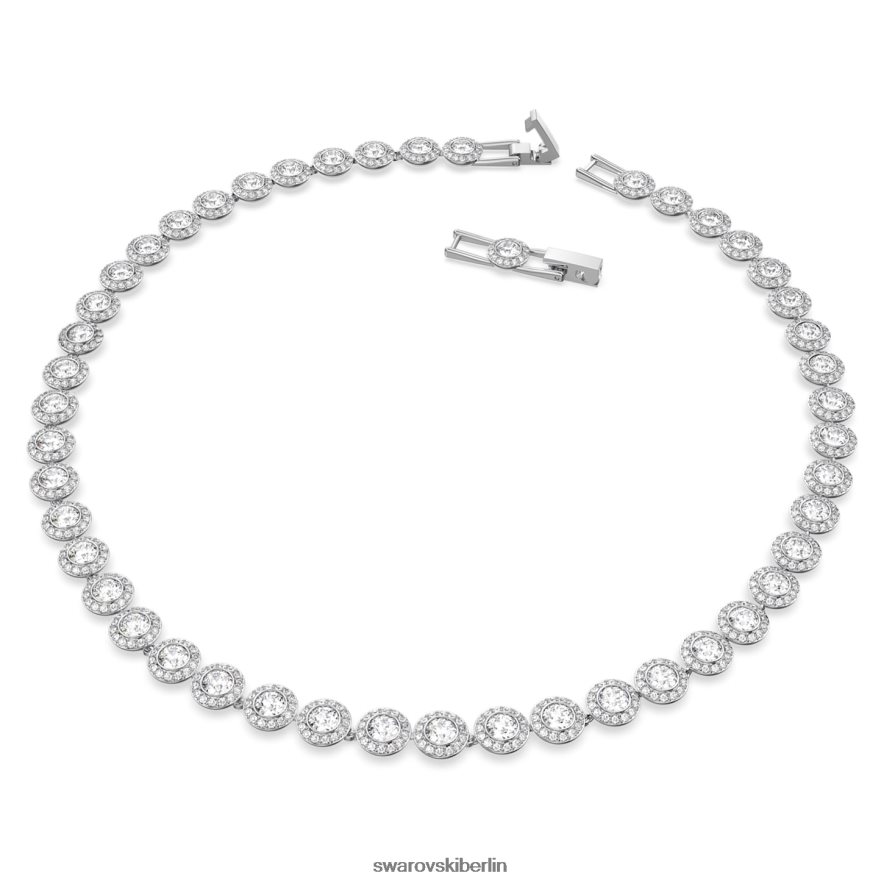 Swarovski Engelskette Rundschliff, weiß, rhodiniert Schmuck HLT4485