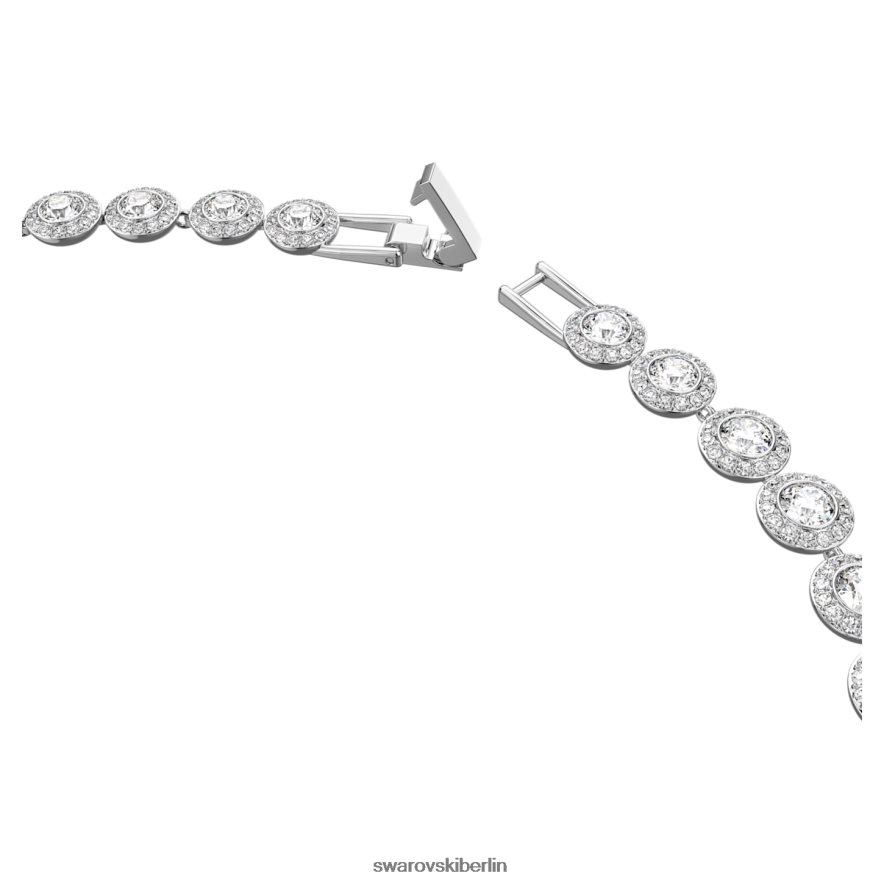 Swarovski Engelskette Rundschliff, weiß, rhodiniert Schmuck HLT4485