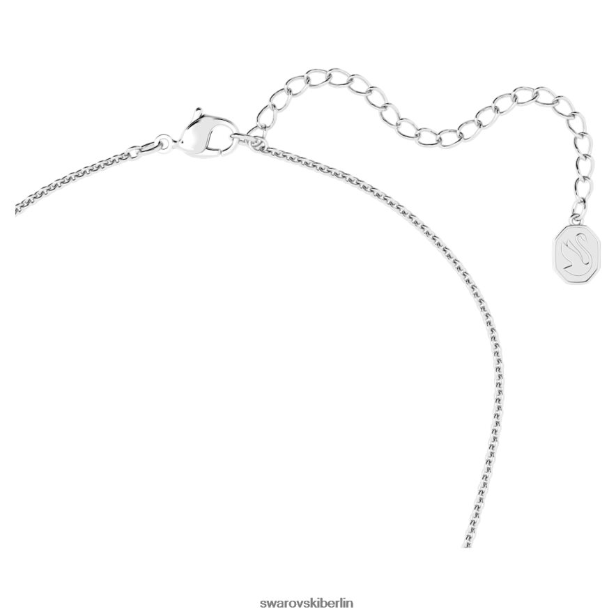 Swarovski Engelskette quadratischer Schliff, blau, rhodiniert Schmuck HLT44828