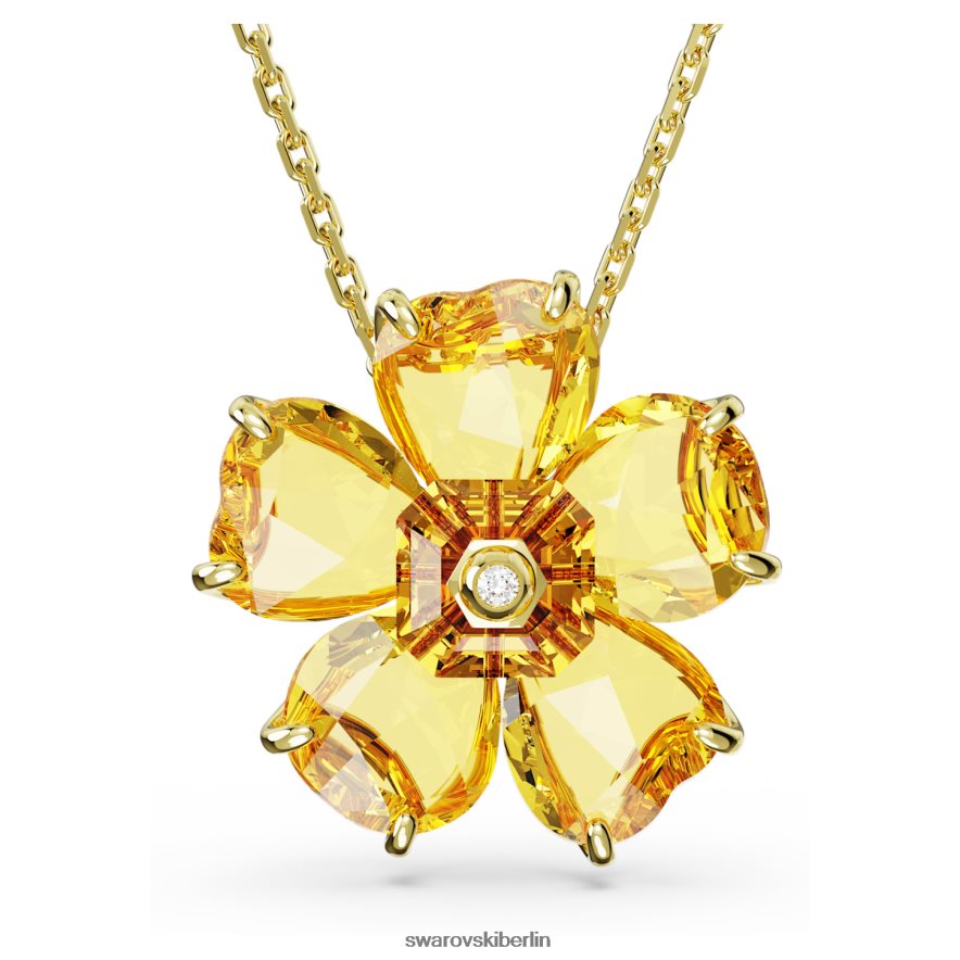 Swarovski Florere-Halskette Blume, gelb, vergoldet Schmuck HLT44884