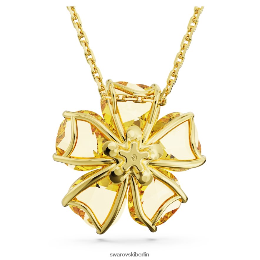 Swarovski Florere-Halskette Blume, gelb, vergoldet Schmuck HLT44884