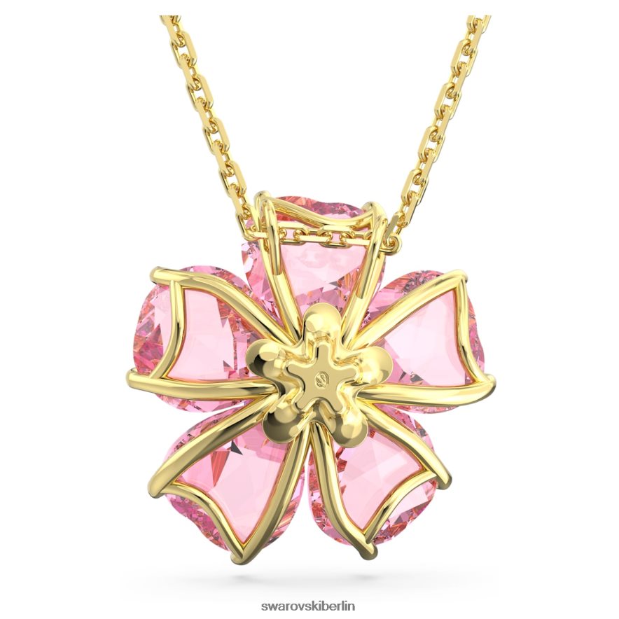 Swarovski Florere-Halskette Blume, rosa, vergoldet Schmuck HLT44869
