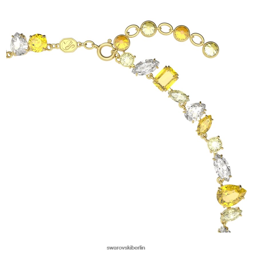 Swarovski Gema-Halskette Mischschliffe, gelb, vergoldet Schmuck HLT4488